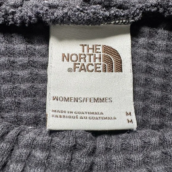 North Face Women's Chabot Black Crop Waffle Mock Neck L/S Sweater Size M - Picture 6 of 6